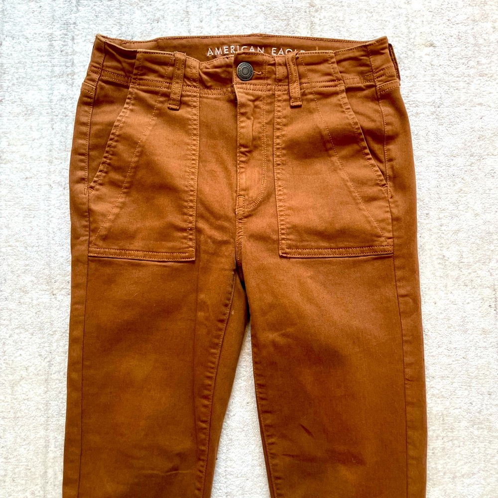 American Eagle Brown Pants Stretch Comfy Size 4 US